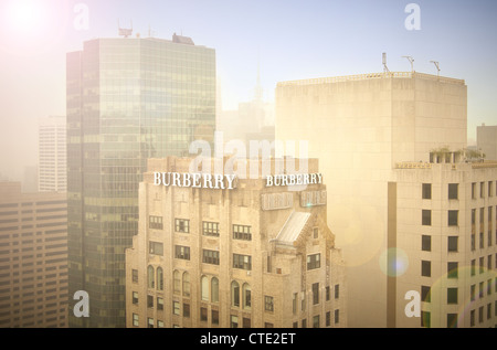 Une vue sur le Burbury Building à New York d'un gratte-ciel Banque D'Images