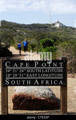 Cape Point, l'extrême pointe du continent africain, Le Cap, Afrique du sud péninsulaire Banque D'Images