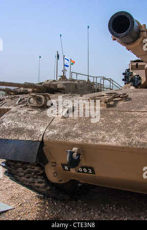 Mark IV Merkava israélien à Latroun réservoir Corps blindé, musée d'Israël Banque D'Images