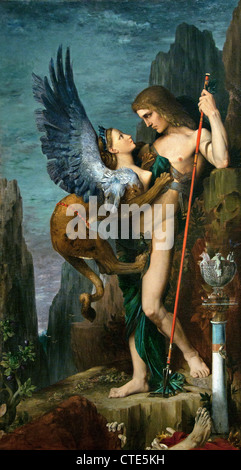 Œdipe et le Sphinx de Gustave Moreau 1864 1826-1898 français La France Banque D'Images