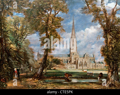 La cathédrale de Salisbury du motif 1825 anglais John Constable1776-1837 Royaume-Uni Banque D'Images