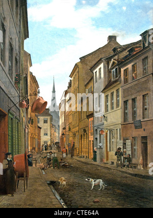 Parochialstrasse à Berlin 1831 par Eduard Gaertner Berlin 1801-1877 Allemand Allemagne Banque D'Images