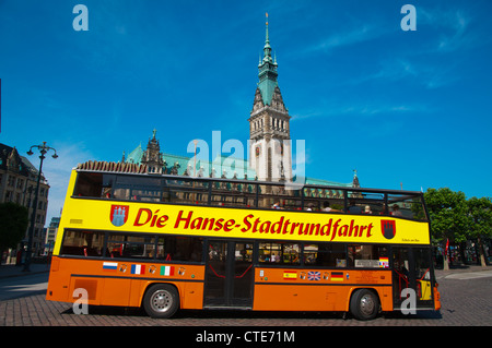 La place de la vieille ville Altstadt Rathausmarkt Hambourg Allemagne Europe Banque D'Images