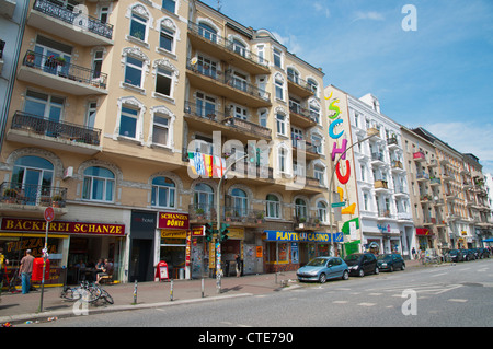 Schanzen strasse street quartier Schanzenviertel Hambourg Allemagne Europe Banque D'Images