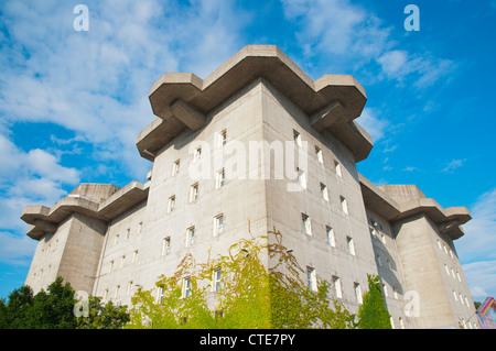 Flakturm IV tour de béton blockhaus WW2 Sankt Pauli Hambourg Allemagne Europe Banque D'Images