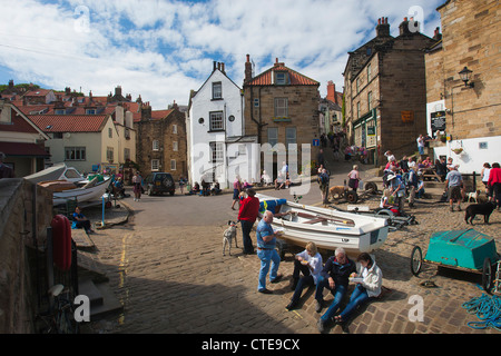 Robin Hoods Bay ville historique, North Yorkshire, England, UK Banque D'Images