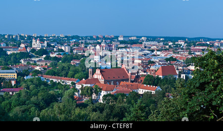 Vue sur la ville de Vilnius Lituanie Banque D'Images