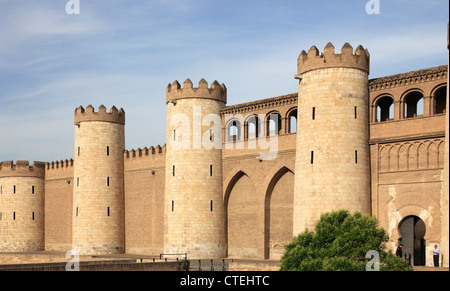 Espagne, Aragon, Saragosse, l'Aljaferia palace,. Banque D'Images