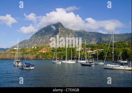 L'île de Hiva Oa marquises, Polynésie Française Banque D'Images