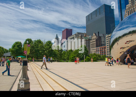 Le Bean de Millennium Park de Chicago, Illinois Banque D'Images