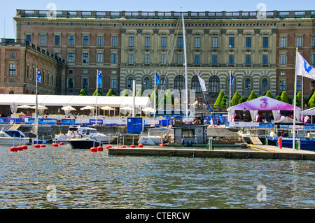 Le Palais Royal,Volvo Penta Course autour du monde à la voile, yachts, exposition, Stockholm, Suède, Scandinavie Banque D'Images