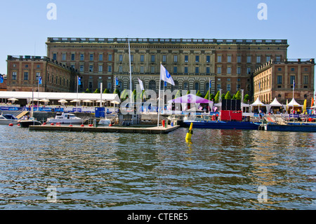 Le Palais Royal,Volvo Penta Course autour du monde à la voile, yachts, exposition, Stockholm, Suède, Scandinavie Banque D'Images