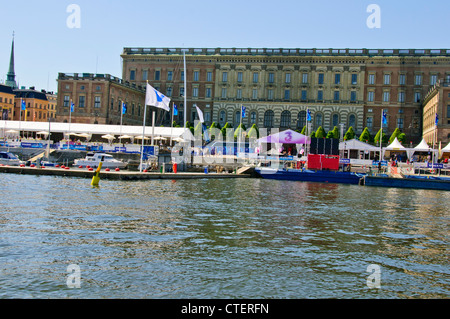 Le Palais Royal,Volvo Penta Course autour du monde à la voile, yachts, exposition, Stockholm, Suède, Scandinavie Banque D'Images