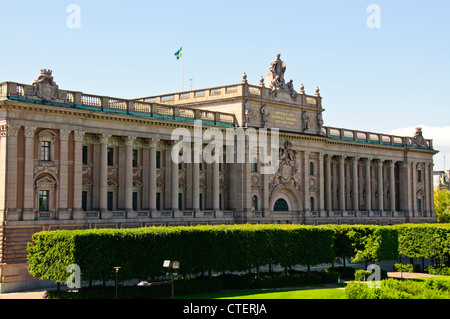 Le Parlement de Stockholm House, le bâtiment a été conçu par Aron Johansson et érigé entre 1897 et 1905, la Suède Stockholm,. Banque D'Images