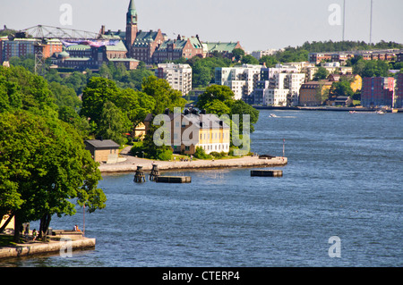 Vues de l'île de Skeppsholmen, placé stratégiquement à l'entrée de la mer Baltique Port Intérieur,Suède,Scandinavie,Stockholm Banque D'Images