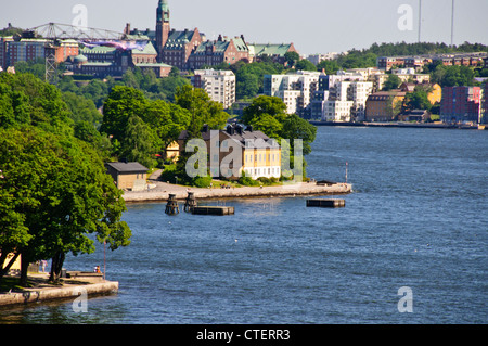 Vues de l'île de Skeppsholmen, placé stratégiquement à l'entrée de la mer Baltique Port Intérieur,Suède,Scandinavie,Stockholm Banque D'Images