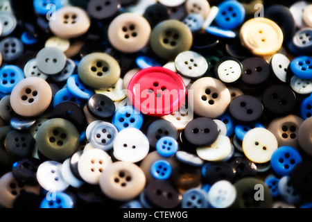 Close up de boutons colorés, studio shot