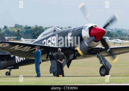 Hawker Sea Fury FB.11 à la Flying Legends Airshow 2011, Imperial War Museum, Duxford Banque D'Images