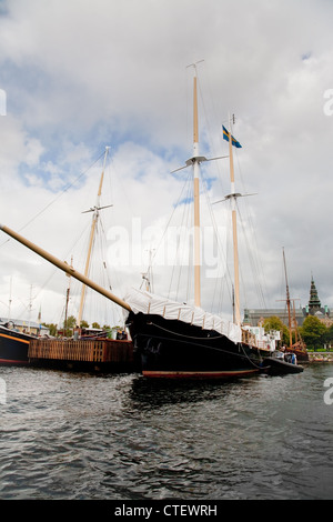 Avis sur musée nordique de côté mer, Stockholm, Suède Banque D'Images