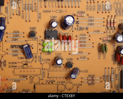 Détail d'une carte à circuits imprimés Banque D'Images