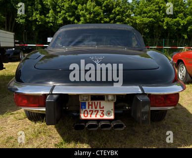 Voitures Jaguar E-Type V12, vue arrière Banque D'Images