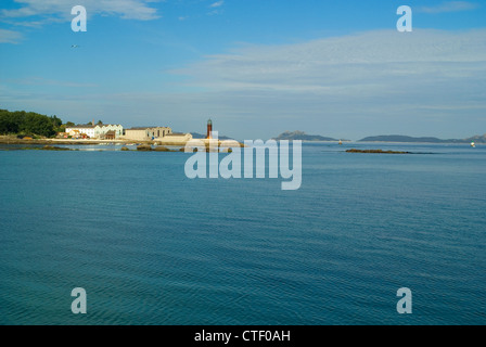 Musée de la mer de Galice (Museo del Mar de Galice) et Ria de Vigo. Vigo, Galice, Espagne Banque D'Images