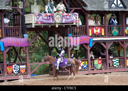 Lors d'une joute Renaissance Festival Banque D'Images