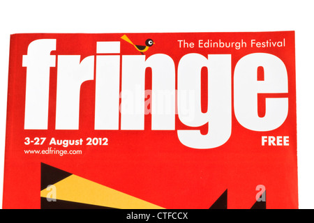 2012 catalogue du festival Fringe d'Édimbourg Banque D'Images