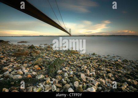 Humber Bridge, Hull, East Yorkshire, Angleterre. Banque D'Images