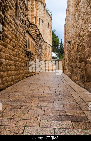 Une ruelle dans la vieille ville de Jérusalem. Banque D'Images