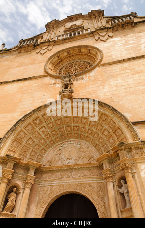 Église paroissiale de Sant Miquel dans le centre de Manacor, Mallorca/Majorca Banque D'Images