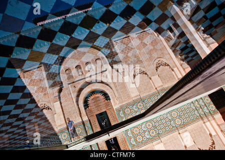 Maroc, Marrakech Medina, Ali ben Youssef Medersa. Banque D'Images