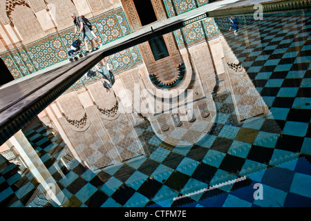 Maroc, Marrakech Medina, Ali ben Youssef Medersa. Banque D'Images