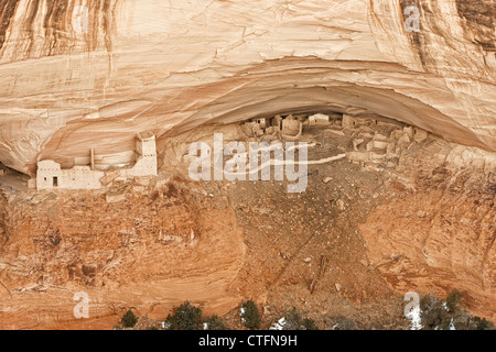 Mummy Cave ruines à Canyon de Chelly National Monument, Arizona Banque D'Images