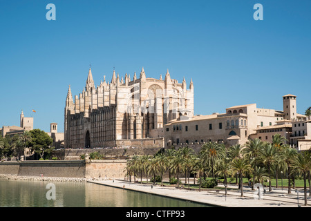 La Cathédrale, Palma, Majorque, Espagne. Banque D'Images