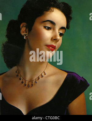 ELIZABETH TAYLOR (1932-2011) Actrice américaine vers 1950 Banque D'Images