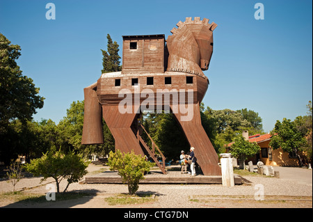 Cheval de Troie à Troy dans l'ancienne ville Turquie Çanakkale Banque D'Images