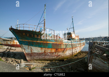 Épave à Camaret sur Mer, Bretagne, France Banque D'Images