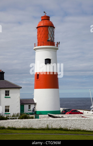 Souter phare, Whitburn, près de Sunderland, Tyne and Wear, Royaume-Uni Banque D'Images