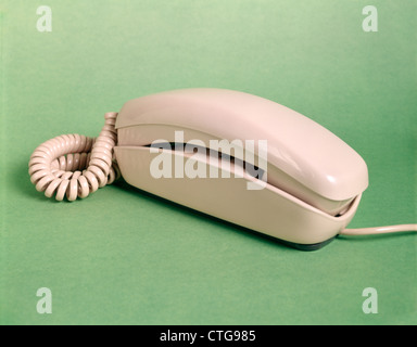 1960 PRINTEMPS TRIMLINE BEIGE Téléphone filaire Banque D'Images