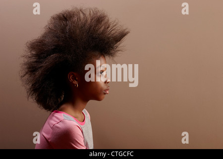 Jamaican girl cheveux inhabituelle avec Banque D'Images