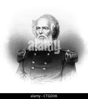 1800s 1860s PORTRAIT JOSEPH K MANSFIELD le général de brigade armée de l'Union a été tué le 18 septembre 1862 BATAILLE D'ANTIETAM Banque D'Images
