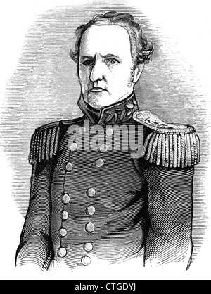 Années 1860, le major-général Robert Patterson SERVI GUERRE DU MEXIQUE ET brièvement dans l'ARMÉE DE L'UNION PENDANT LA GUERRE CIVILE AMÉRICAINE EN JUILLET 1861 Décharge Banque D'Images