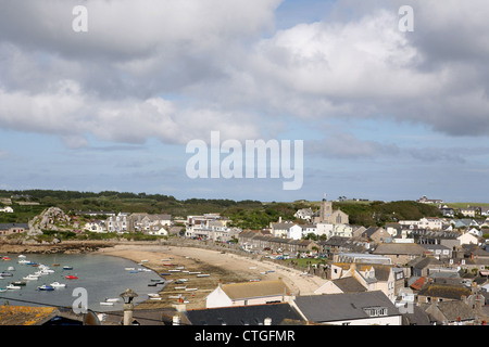 L'Anchorage et Beach Front, Breeze, Ville de Porth Cressa Hugh St Mary's Îles Scilly Isles of Scilly Cornwall England UK GO Banque D'Images