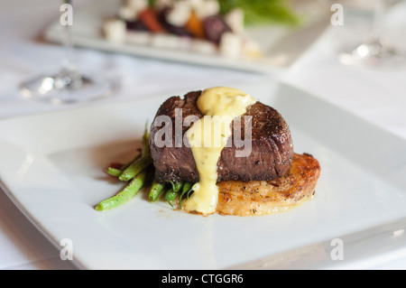 Un restaurant Américain de pointe qui réinvente les plats classiques avec style et panache. Banque D'Images