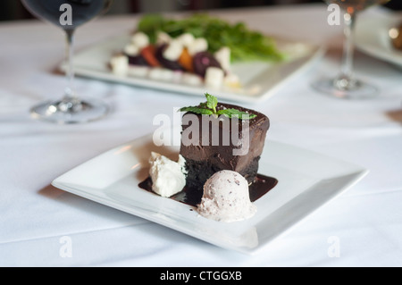 Un restaurant Américain de pointe qui réinvente les plats classiques avec style et panache. Banque D'Images