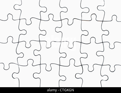 Blank jigsaw puzzle pieces Banque D'Images