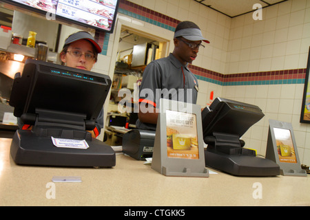 Port St.Saint Lucie Florida,Burger King,franchise,restauration rapide,restaurant restaurants restaurants manger dehors café cafés bistrot,comptoir,caissier,adultes Banque D'Images