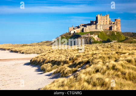 Château de Bamburgh, Northumberland, England, UK Banque D'Images