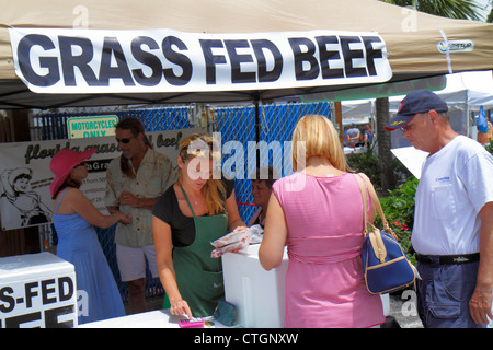 Stuart Florida,Green Market,Farmers Market,Farmer's,shopping shopper Shoppers magasins marché marchés achats vente,magasins de détail Banque D'Images